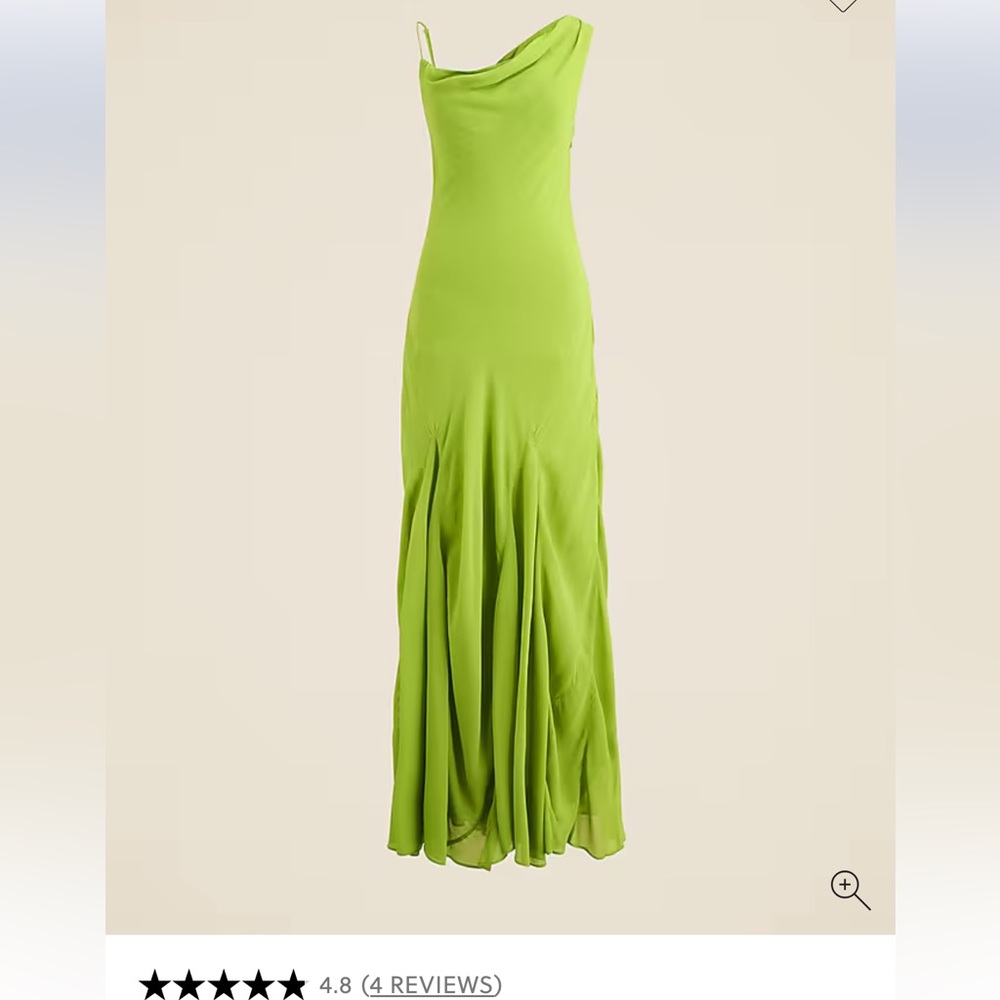 NWT- J.crew Collection asymmetrical cowlneck dress in chiffon sold out! Sz 6
